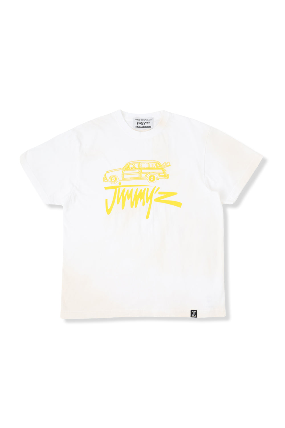 JIMMY'Z Car Print TEE White – VINCENT50