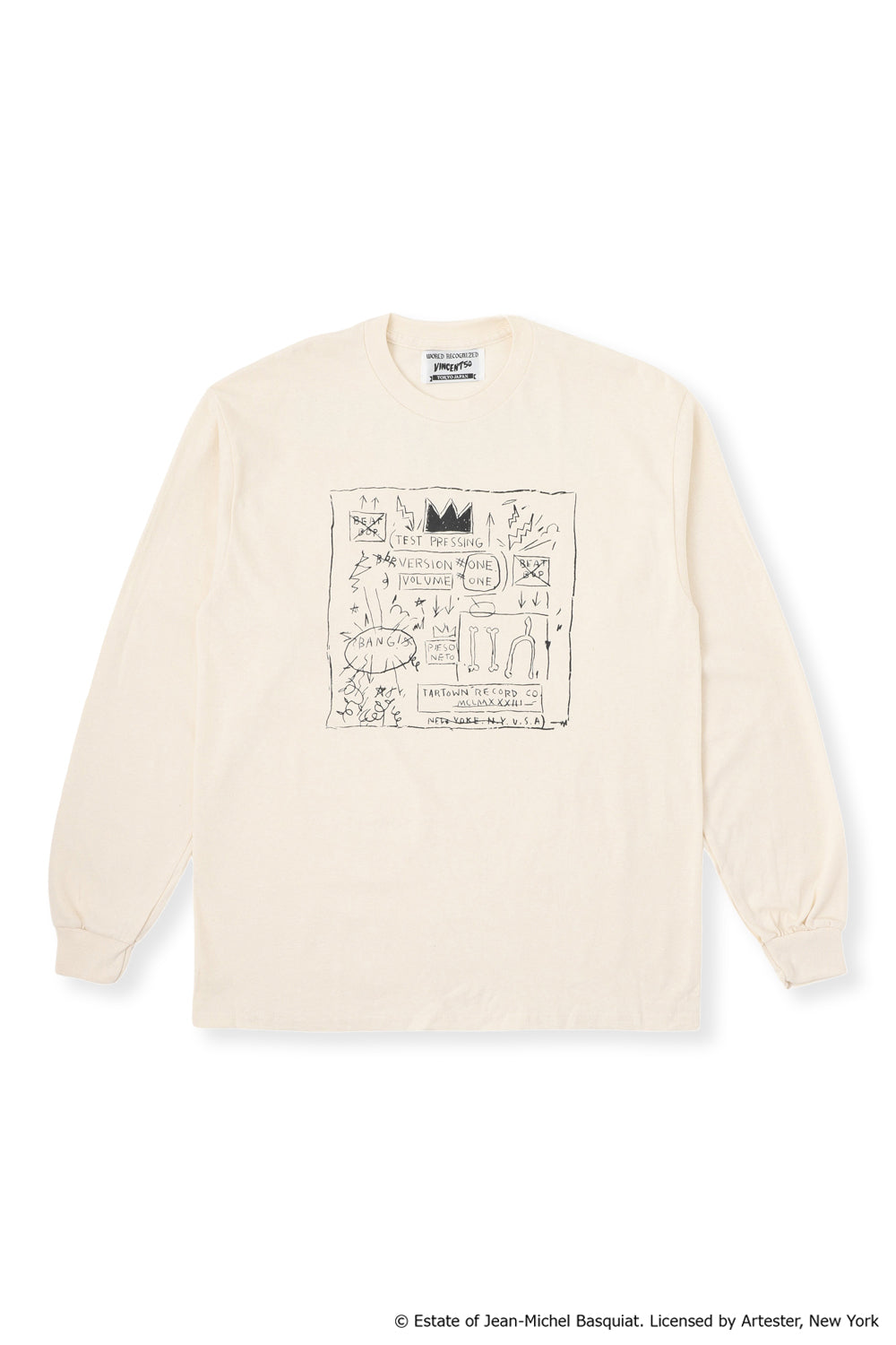 Basquiat Front Box Print Long Tee Natural