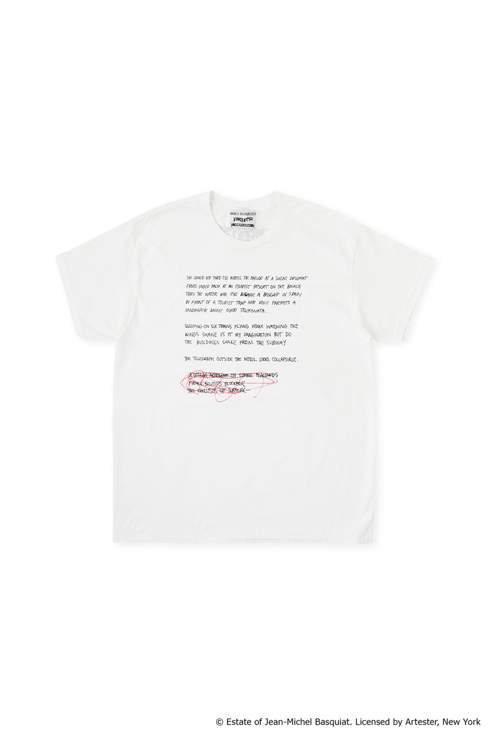 Basquiat Front Message Logo Tee White