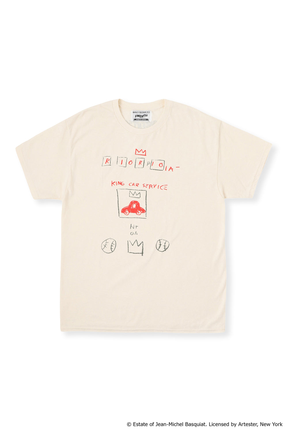 Basquiat Front Print Tee White