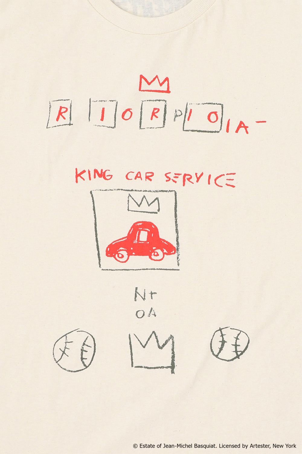 Basquiat Front Print Tee White