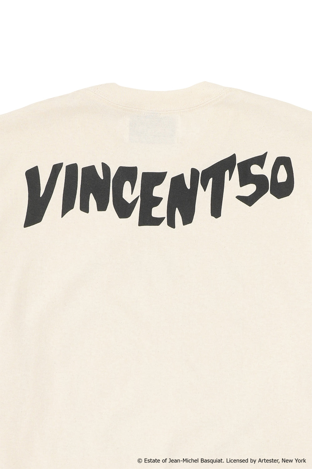 Basquiat Front Box Print Long Tee Natural