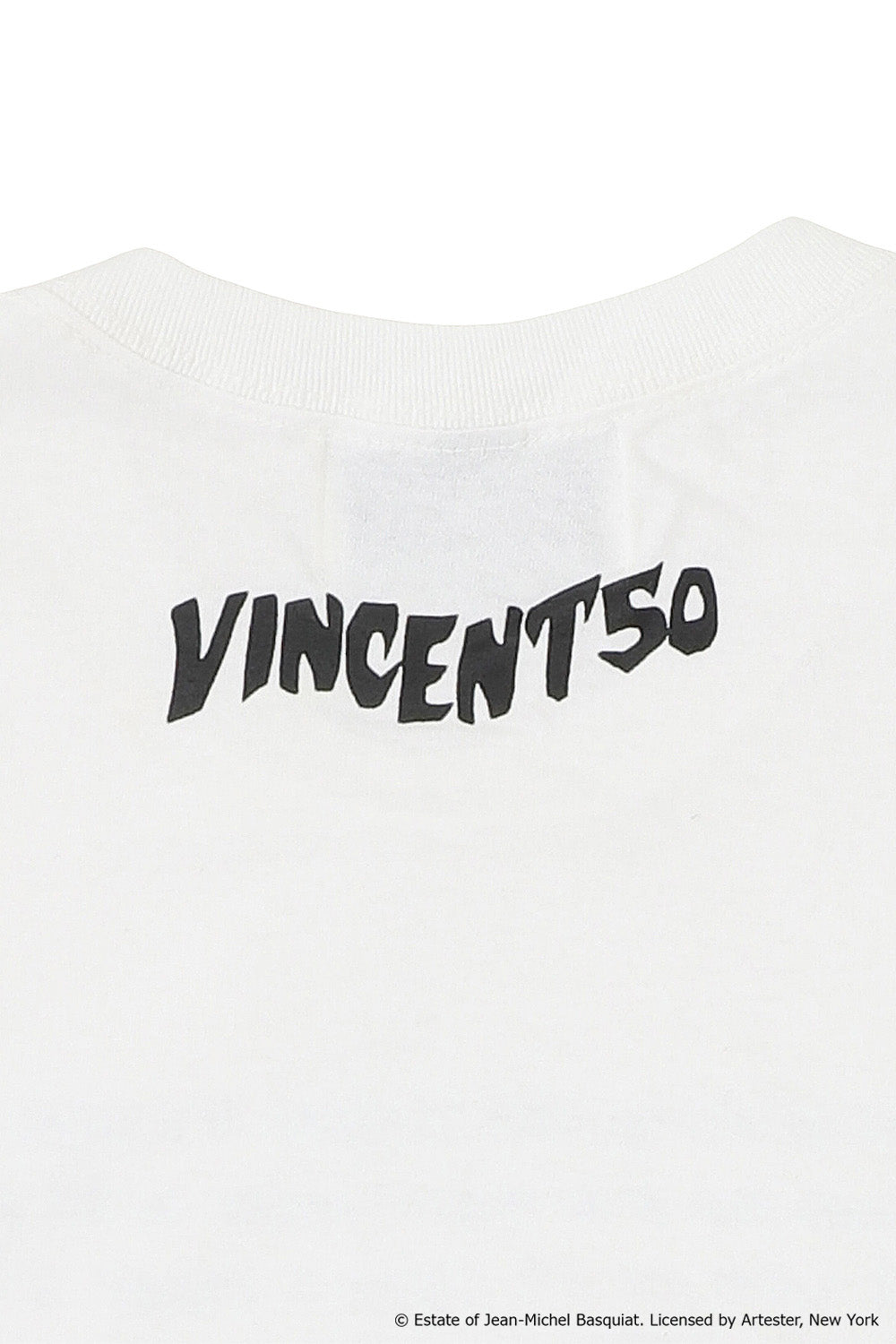Basquiat Front Message Logo Tee White