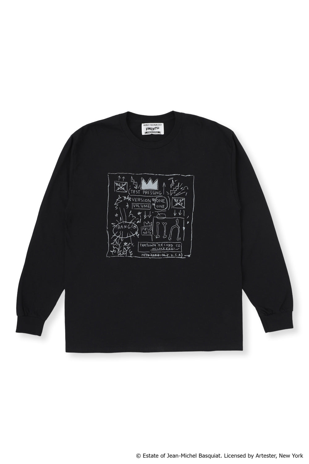 Basquiat Front Box Print Long Tee Black