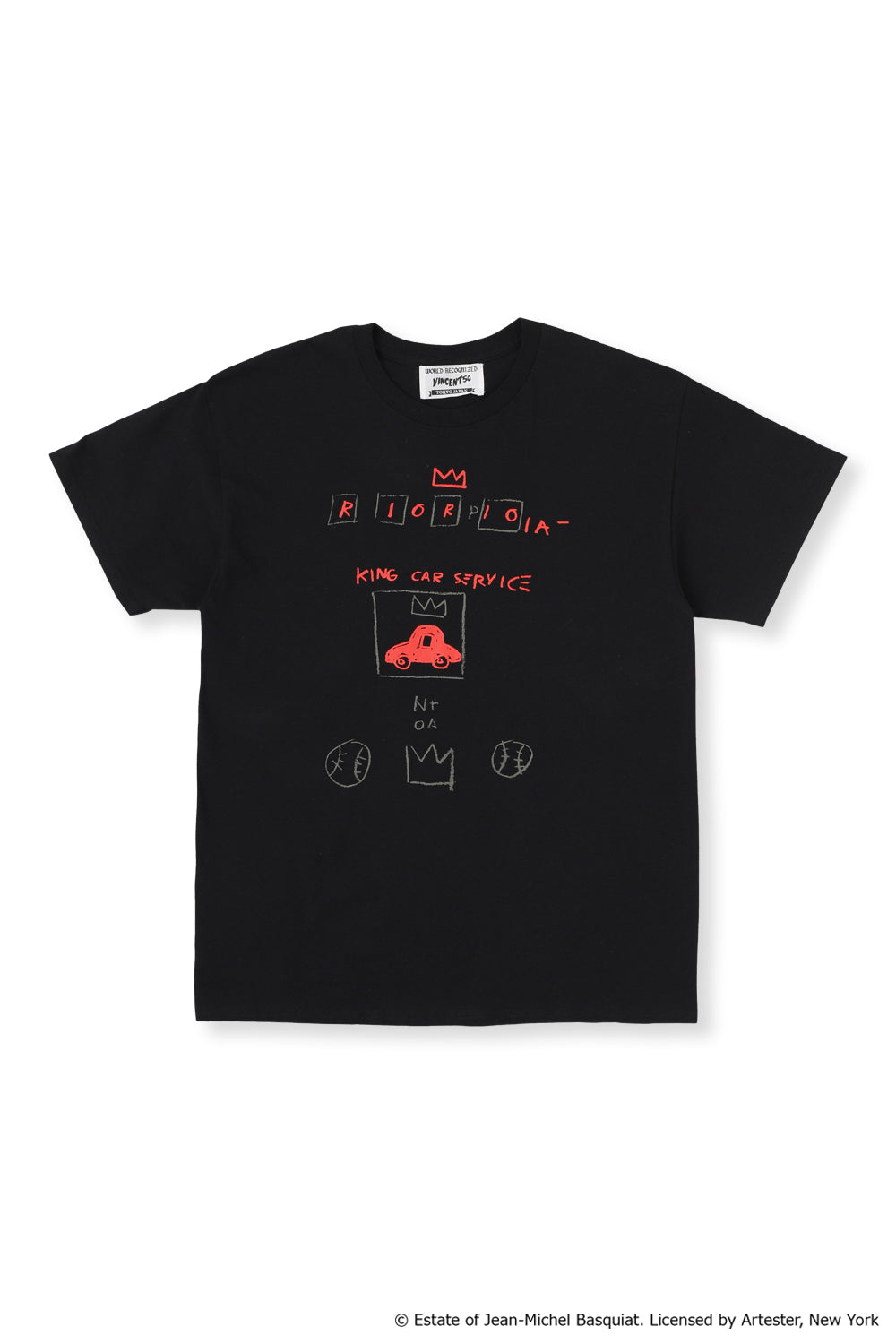 Basquiat Front Print Tee Black