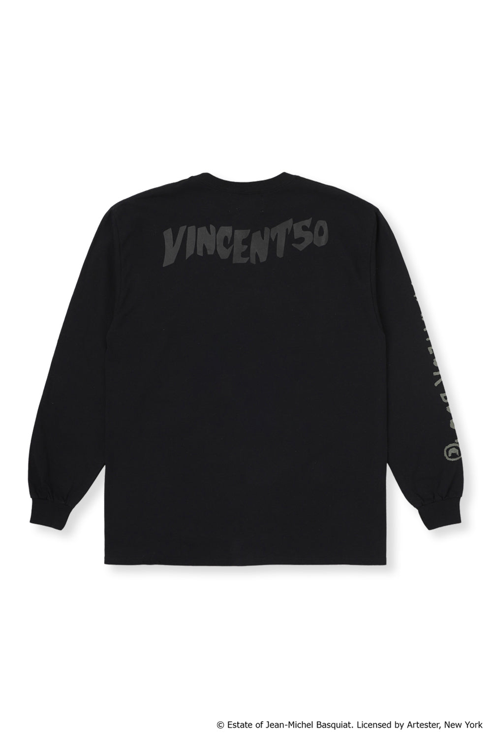 Basquiat Front Print Long Tee Black