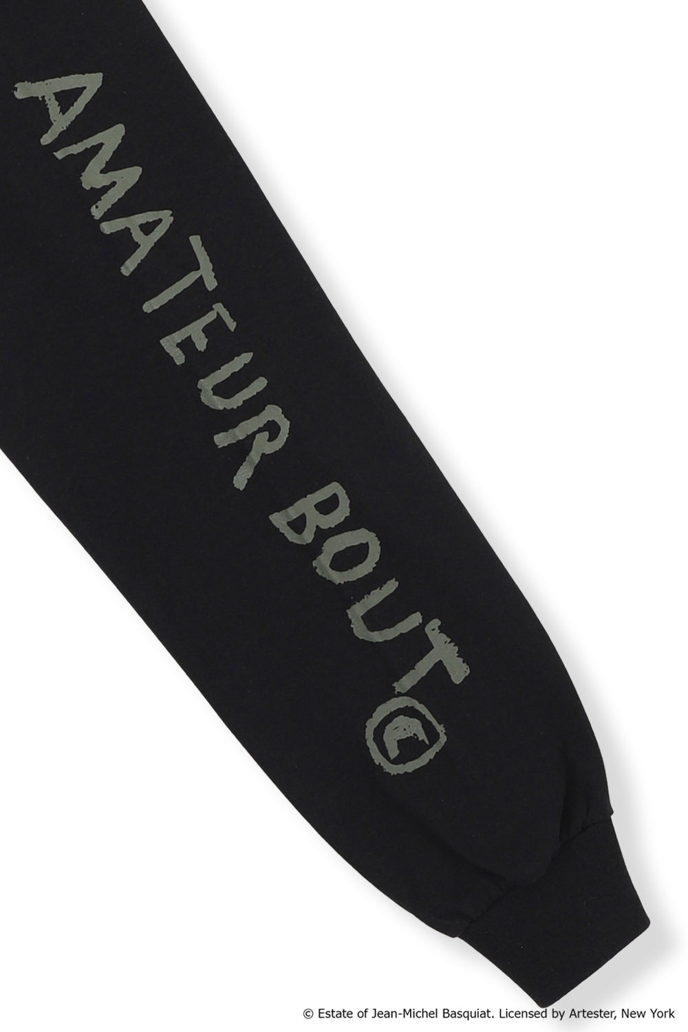 Basquiat Front Print Long Tee Black