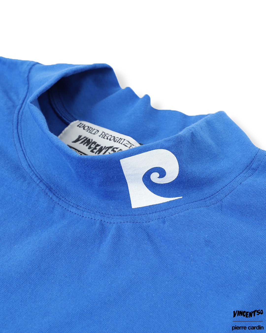 Pierre BACK LOGO MOCK NECK BLUE