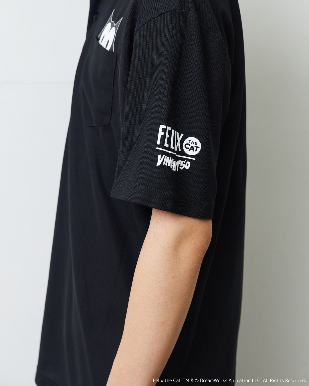 FELIX FRONT PRINT POLO BLACK