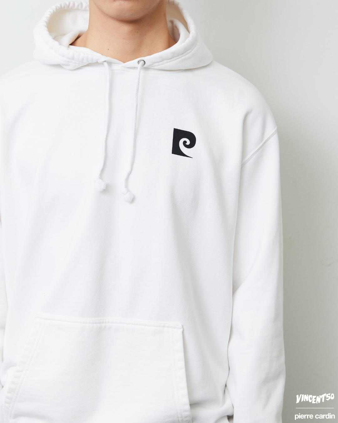 Pierre BACK LOGO HOODIE WHITE
