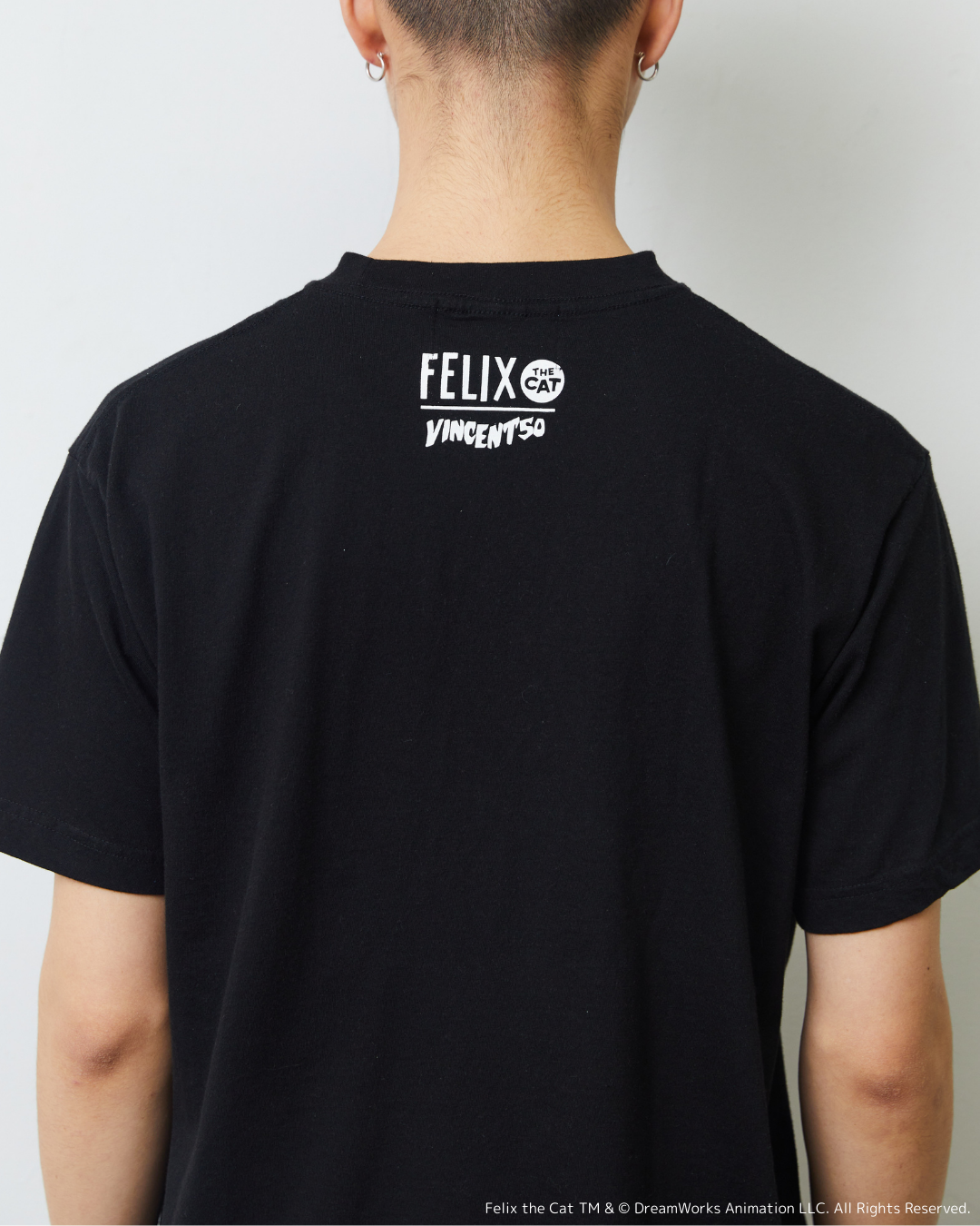 FELIX FRONT PRINT TEE BLACK