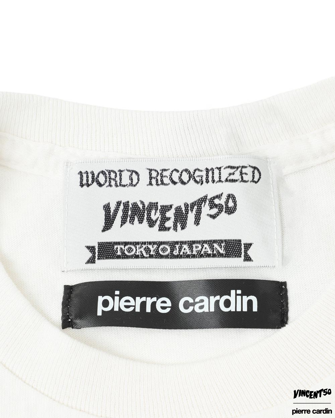 Pierre SHOULDER PRINT LONG TEE WHITE