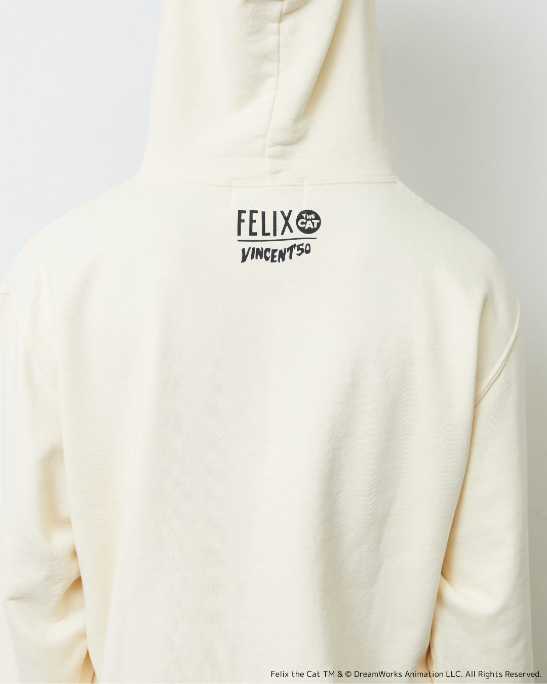 FELIX FRONT PRINT HOODIE BEIGE
