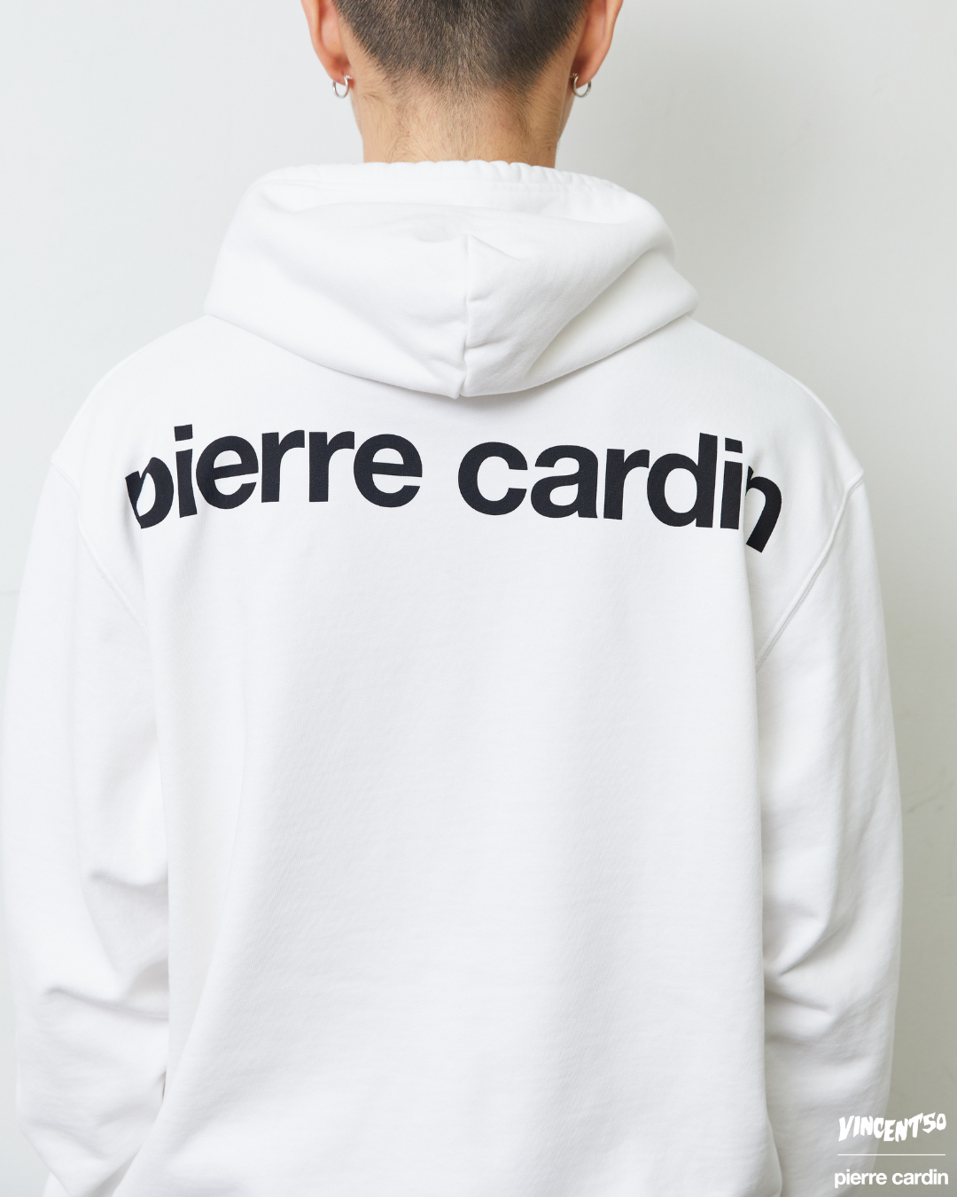 Pierre BACK LOGO HOODIE WHITE