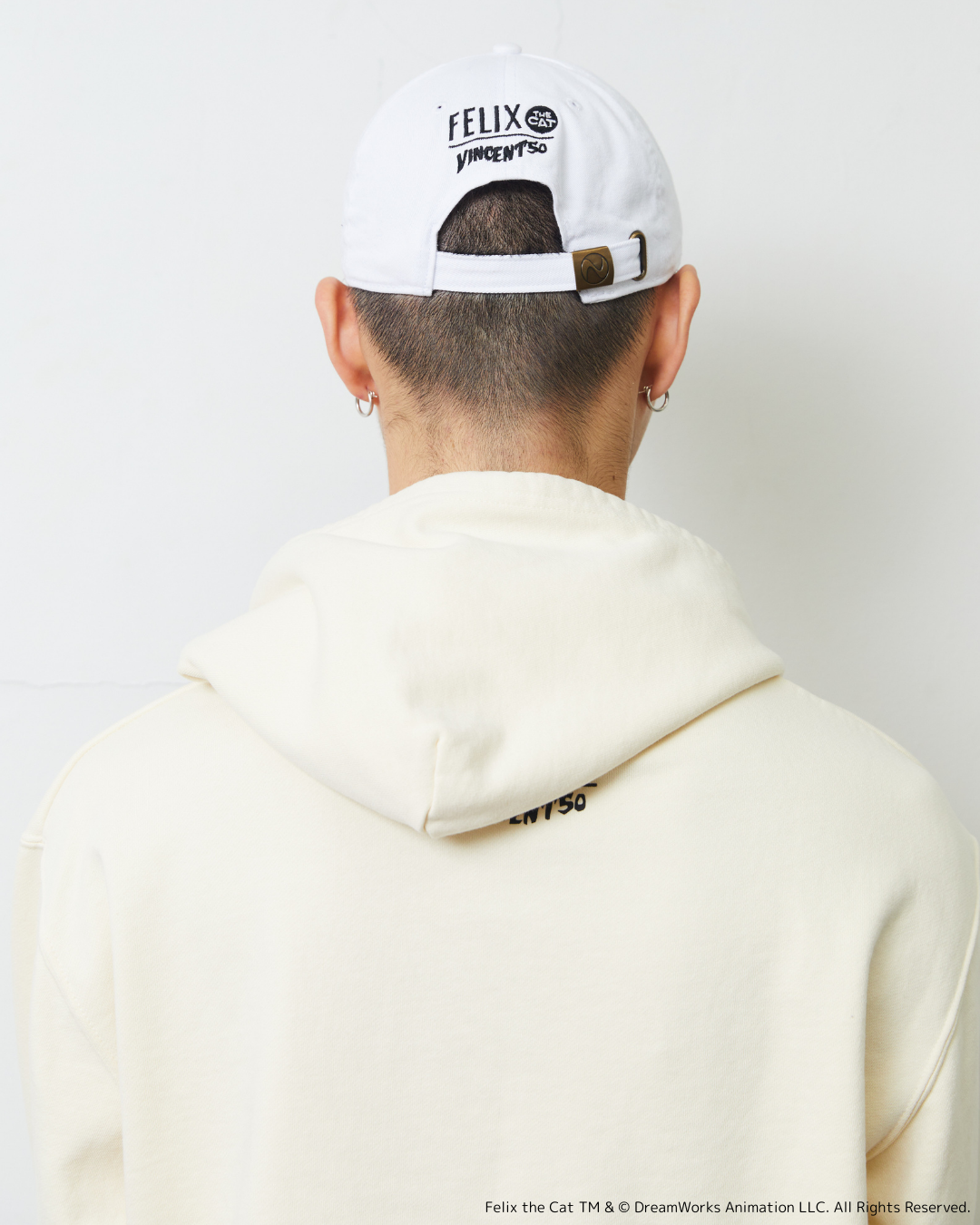 FELIX FRONT PRINT HOODIE BEIGE