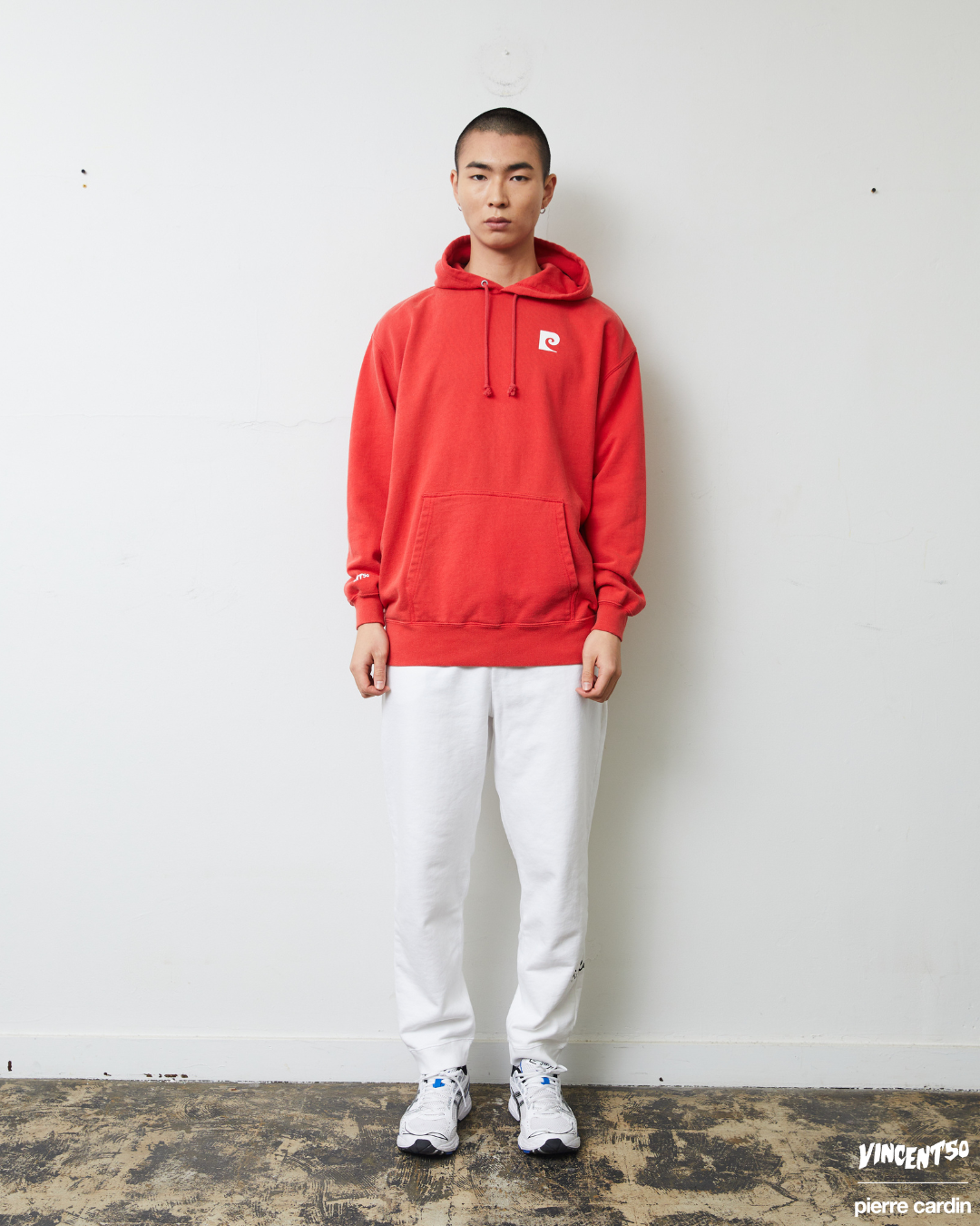 Pierre BACK LOGO HOODIE RED