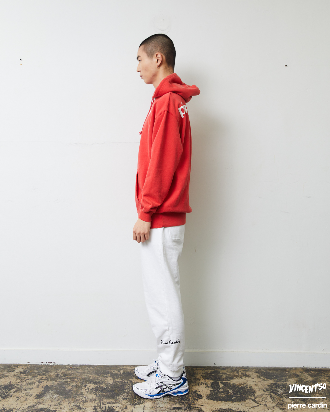 Pierre BACK LOGO HOODIE RED