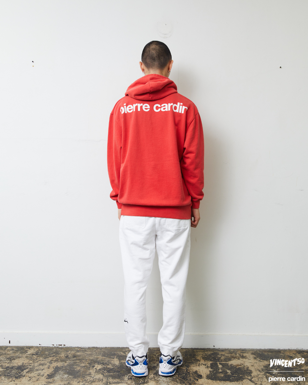 Pierre BACK LOGO HOODIE RED
