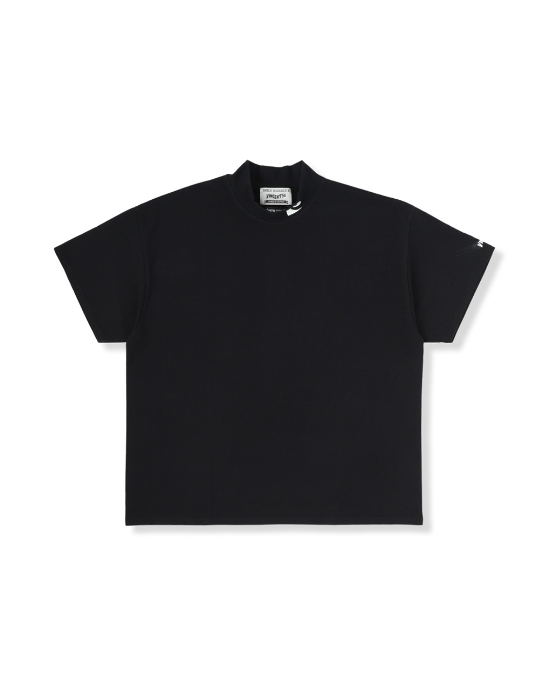 Pierre BACK LOGO MOCK NECK BLACK