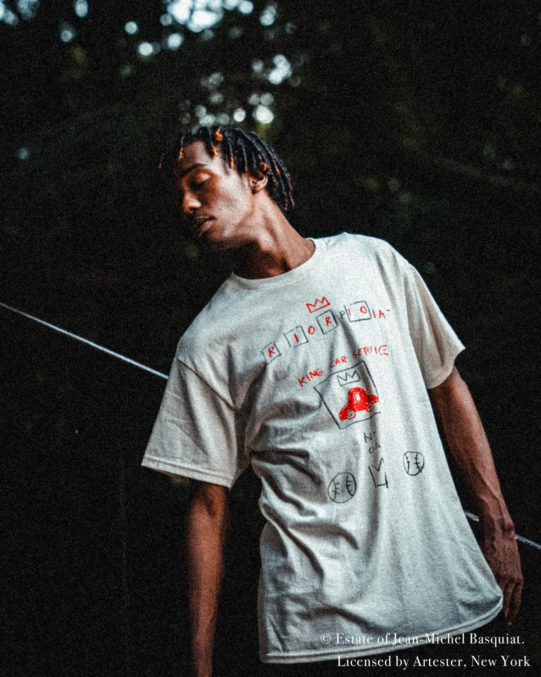 Basquiat Front Print Tee White