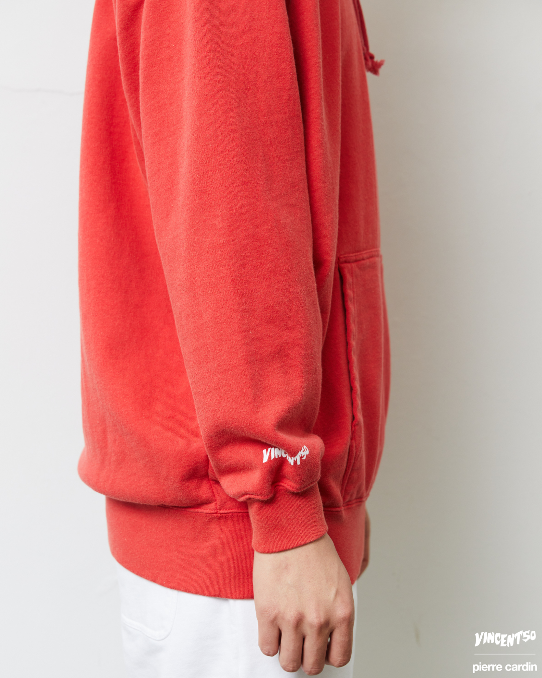 Pierre BACK LOGO HOODIE RED