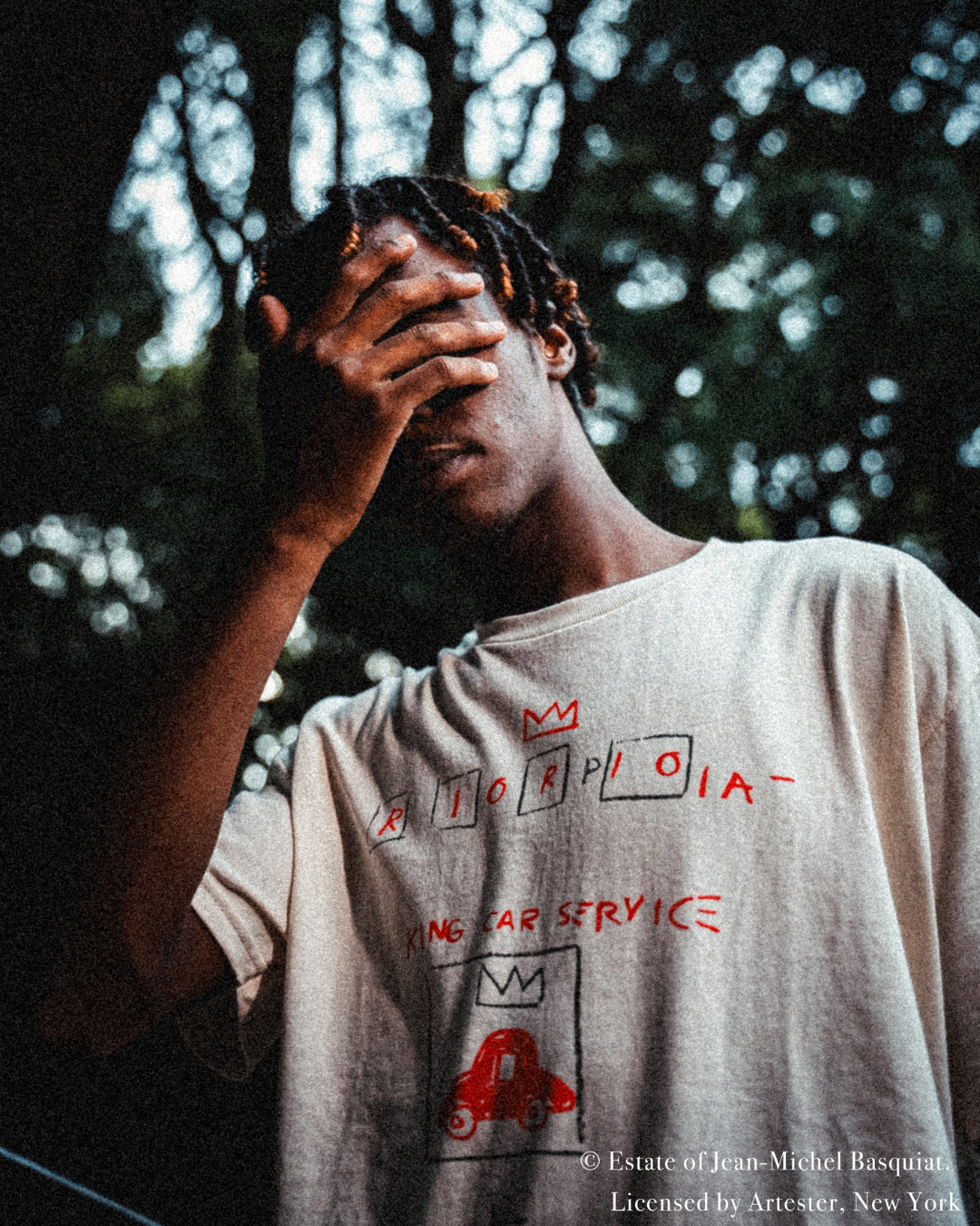 Basquiat Front Print Tee Black