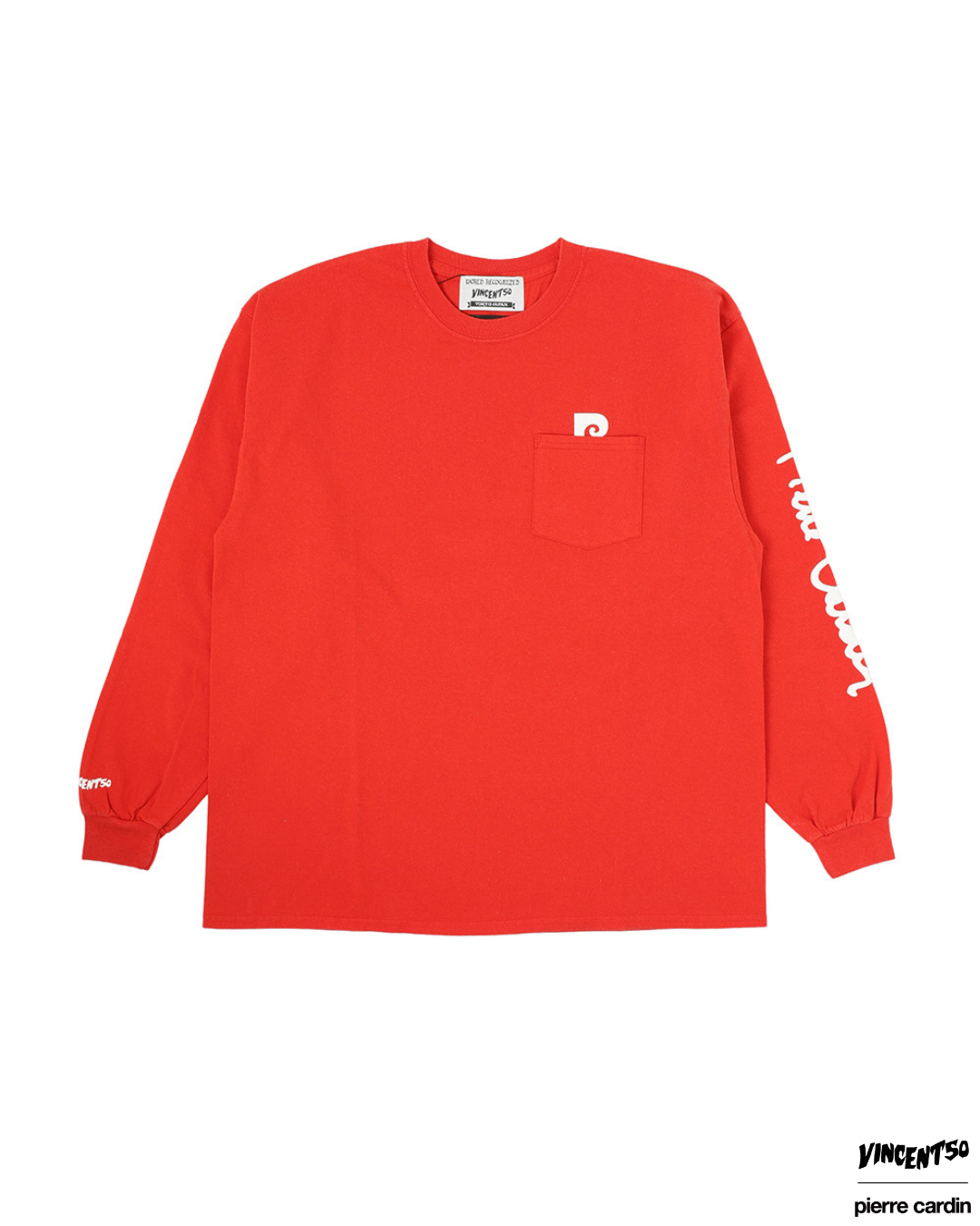 Pierre SHOULDER PRINT LONG TEE RED