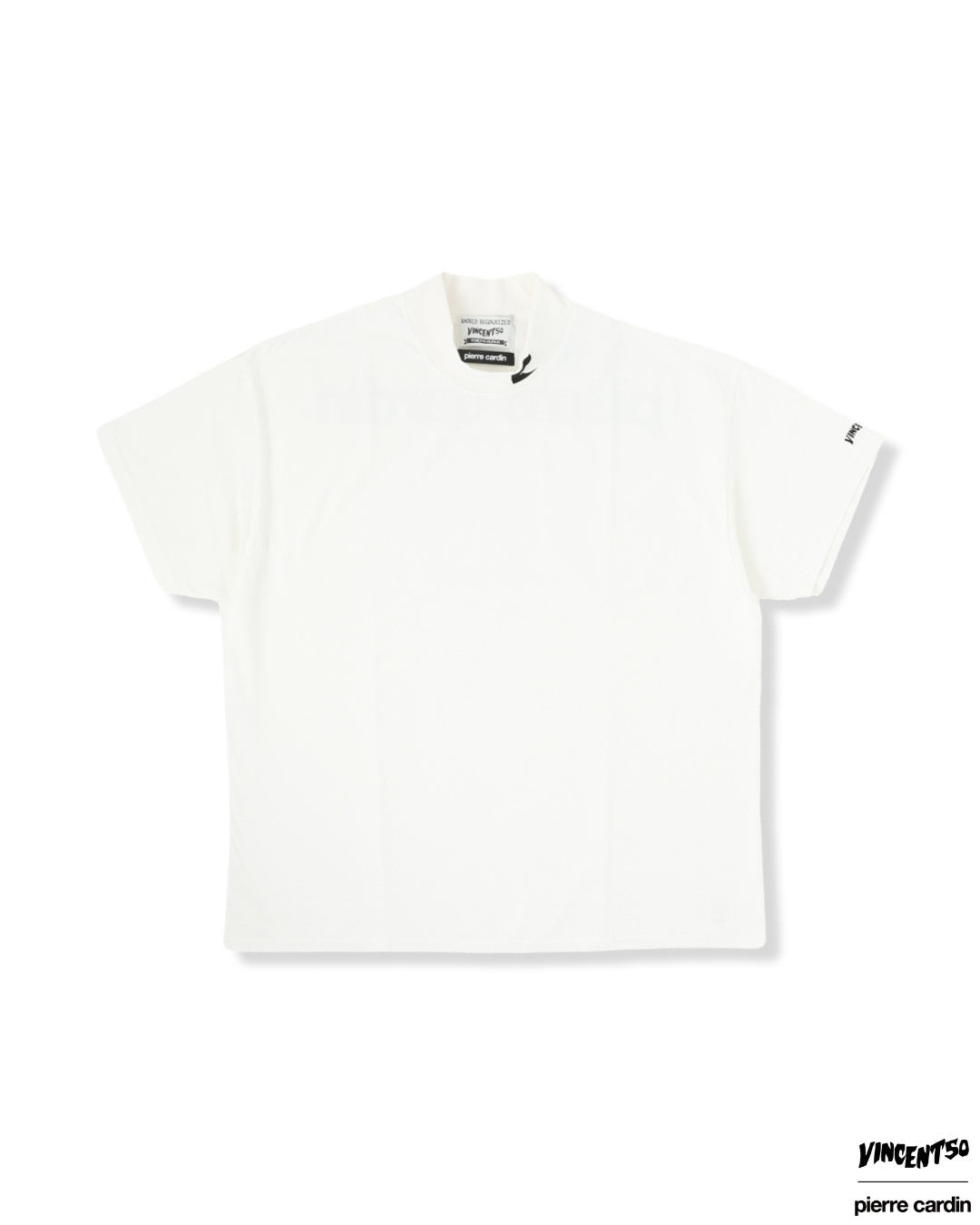 Pierre BACK LOGO MOCK NECK WHITE