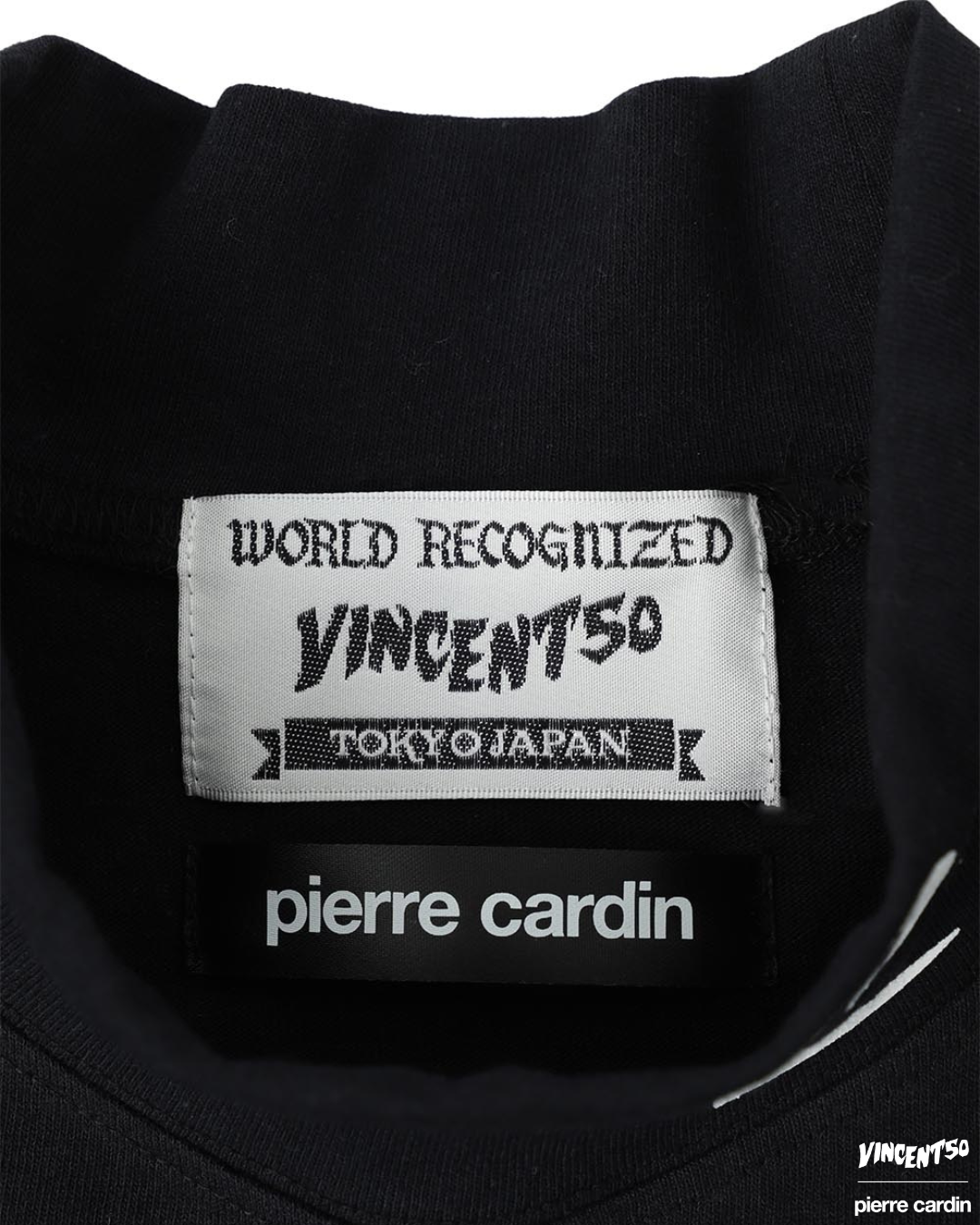 Pierre BACK LOGO MOCK NECK BLACK
