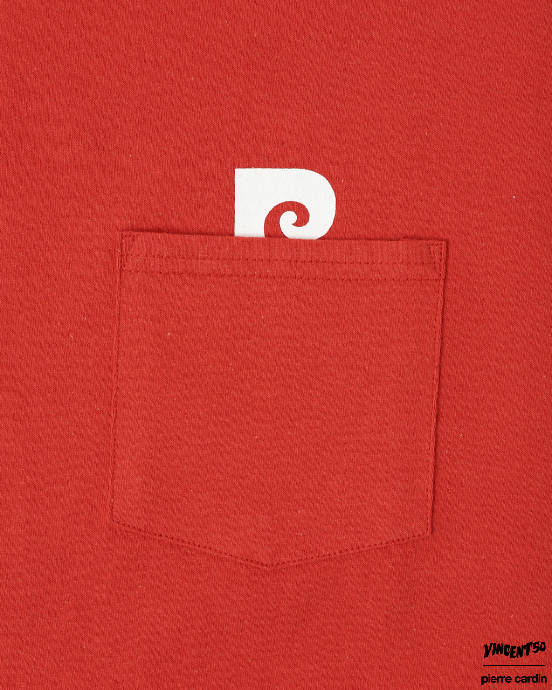 Pierre SHOULDER PRINT LONG TEE RED