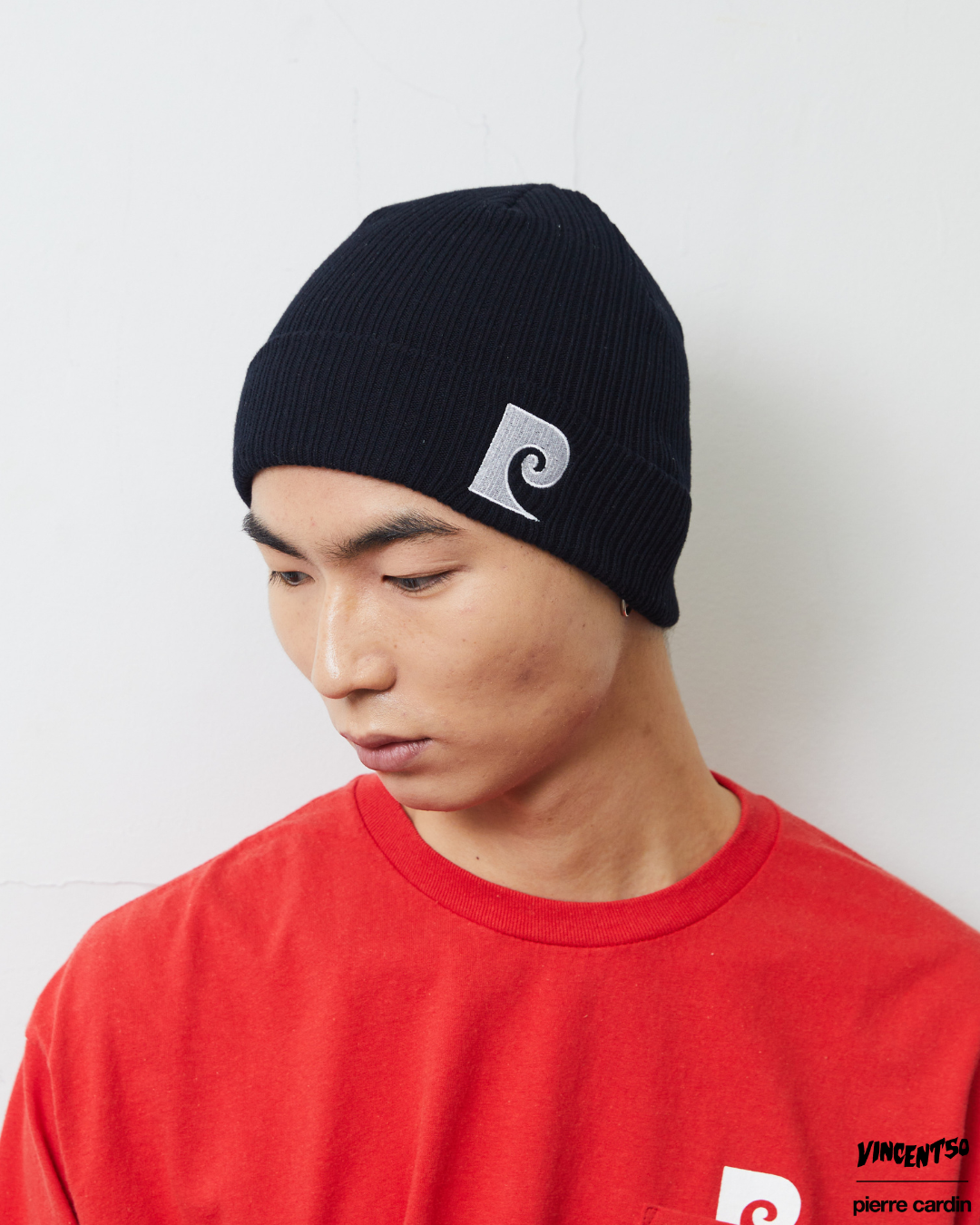 Pierre LOGO KNIT CAP BLACK