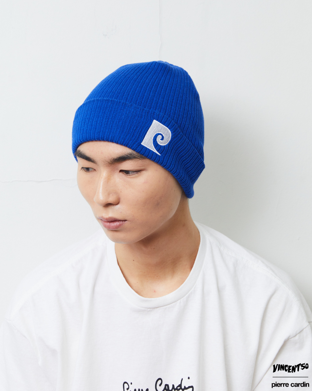 Pierre LOGO KNIT CAP BLUE