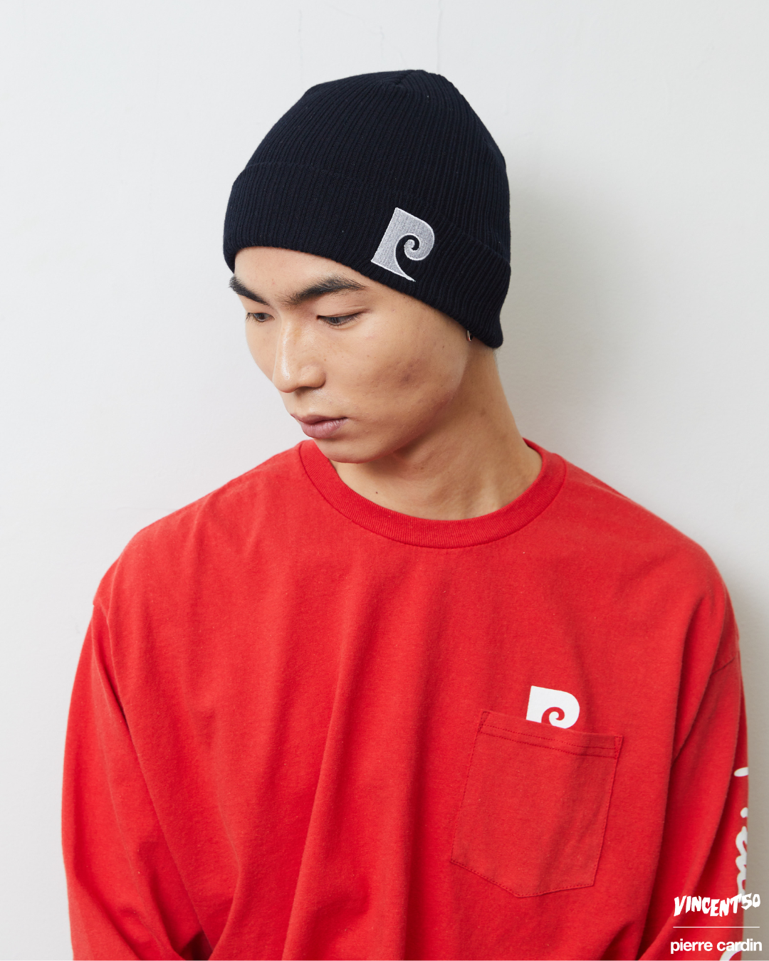 Pierre SHOULDER PRINT LONG TEE RED