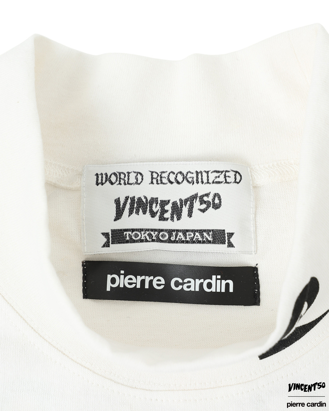 Pierre BACK LOGO MOCK NECK WHITE