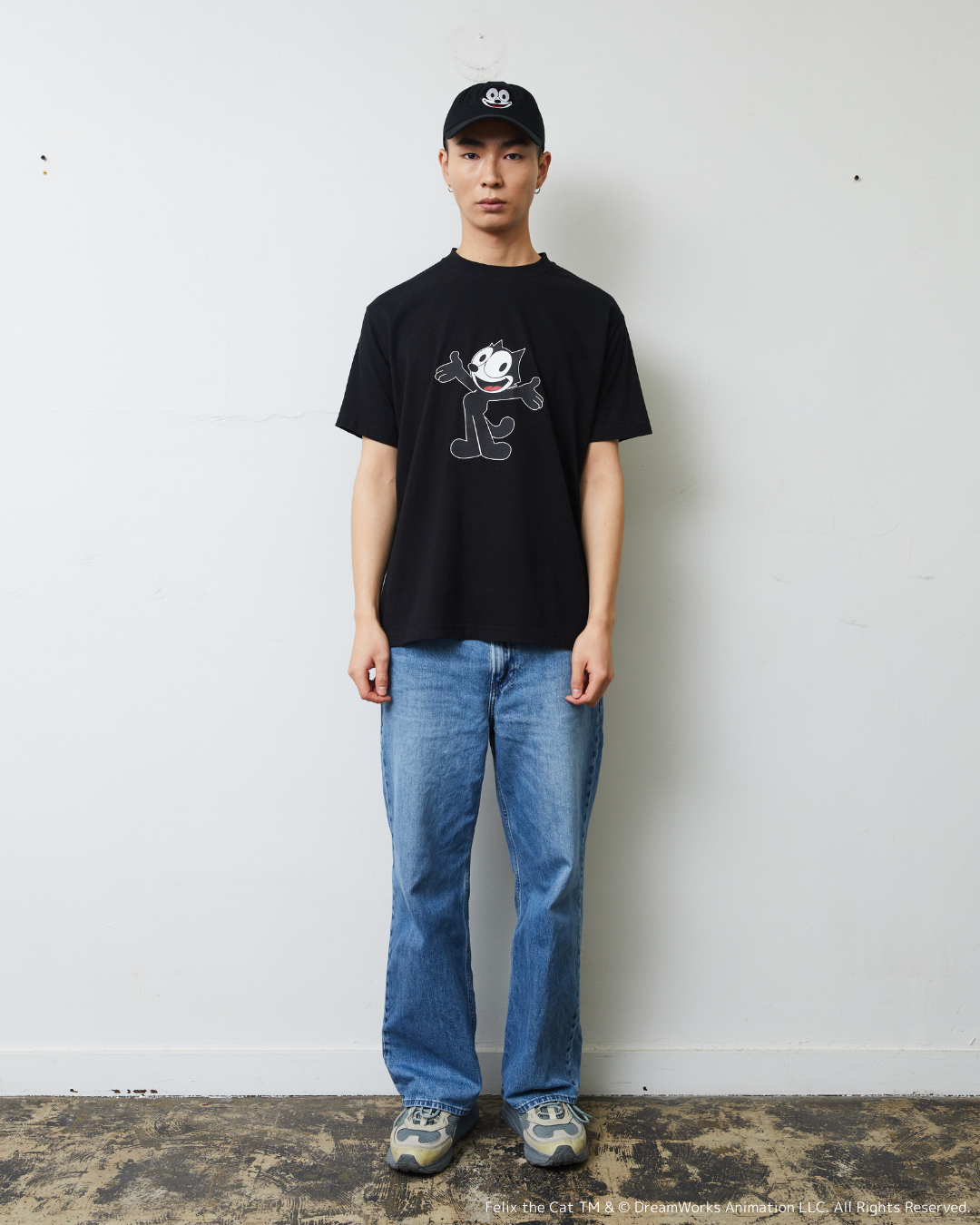 FELIX FRONT PRINT TEE BLACK
