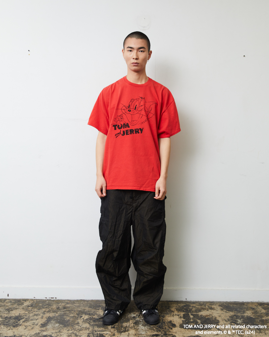 TJ FRONT PRINT TEE RED
