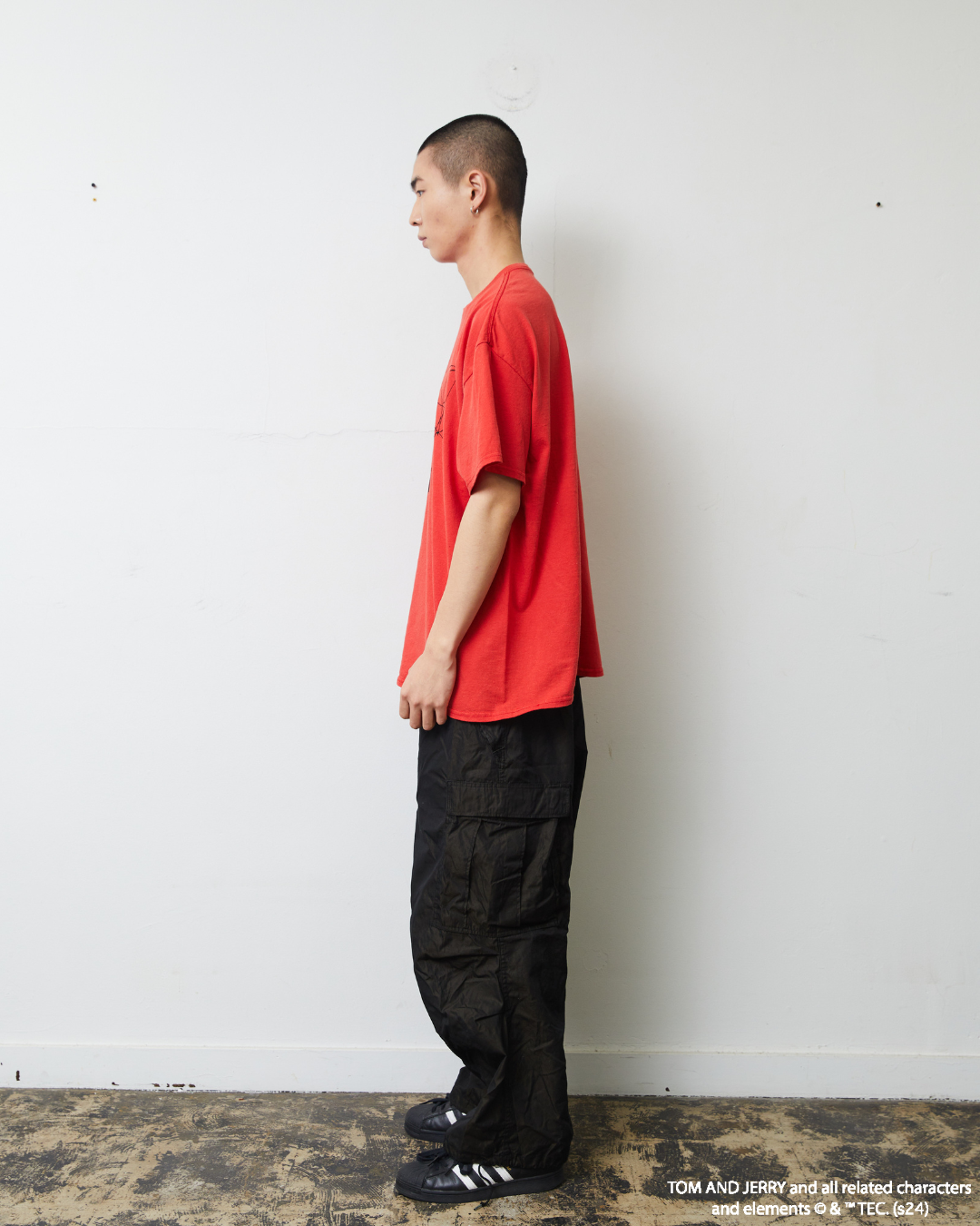 TJ FRONT PRINT TEE RED