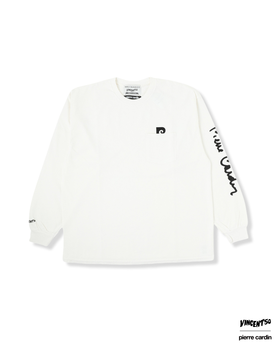 Pierre SHOULDER PRINT LONG TEE WHITE