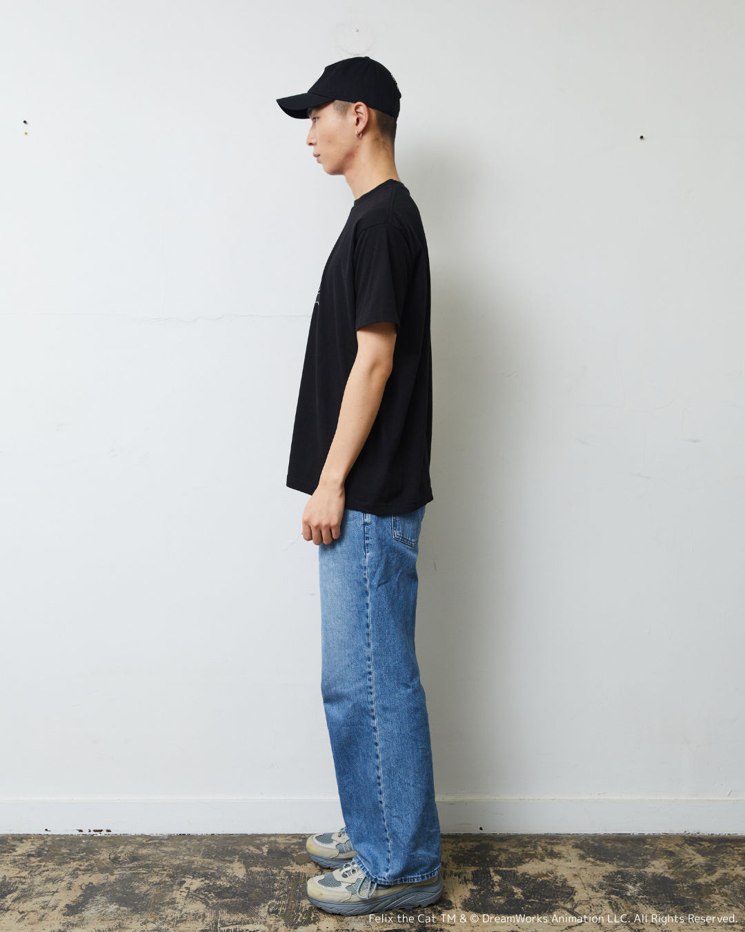 FELIX FRONT PRINT TEE BLACK