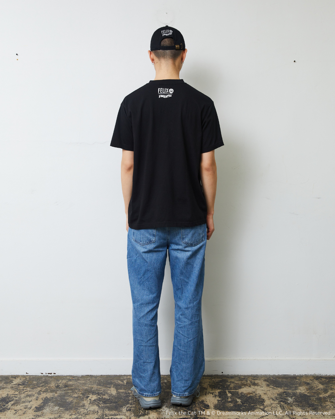 FELIX FRONT PRINT TEE BLACK