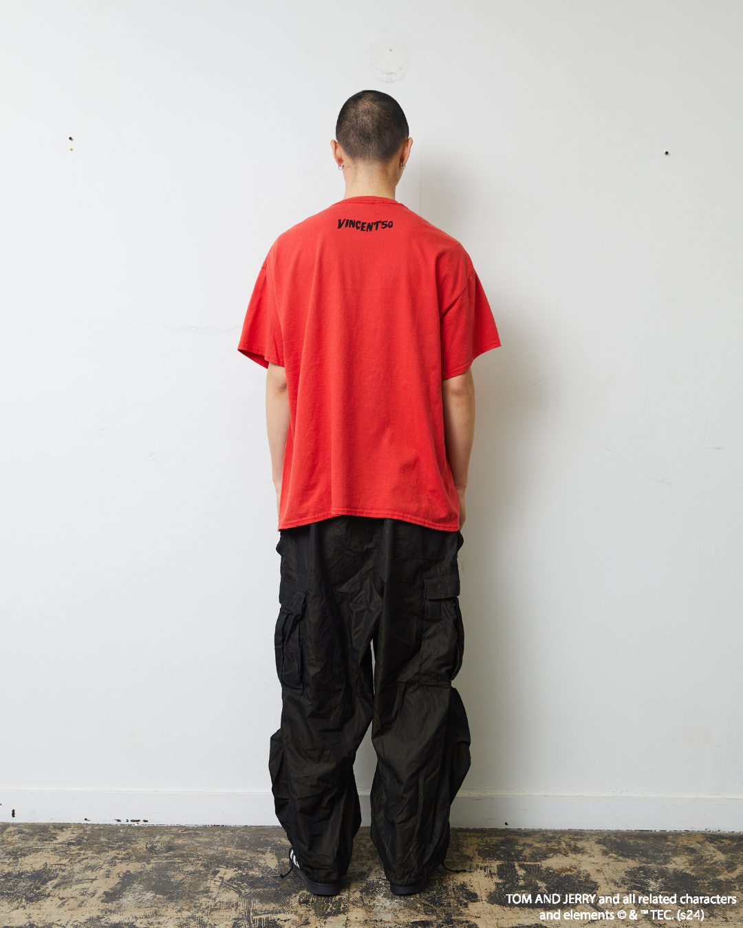 TJ FRONT PRINT TEE RED