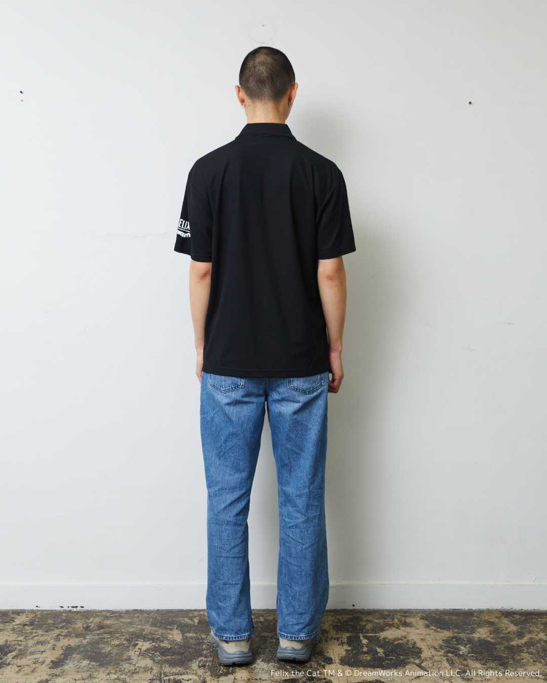 FELIX FRONT PRINT POLO BLACK