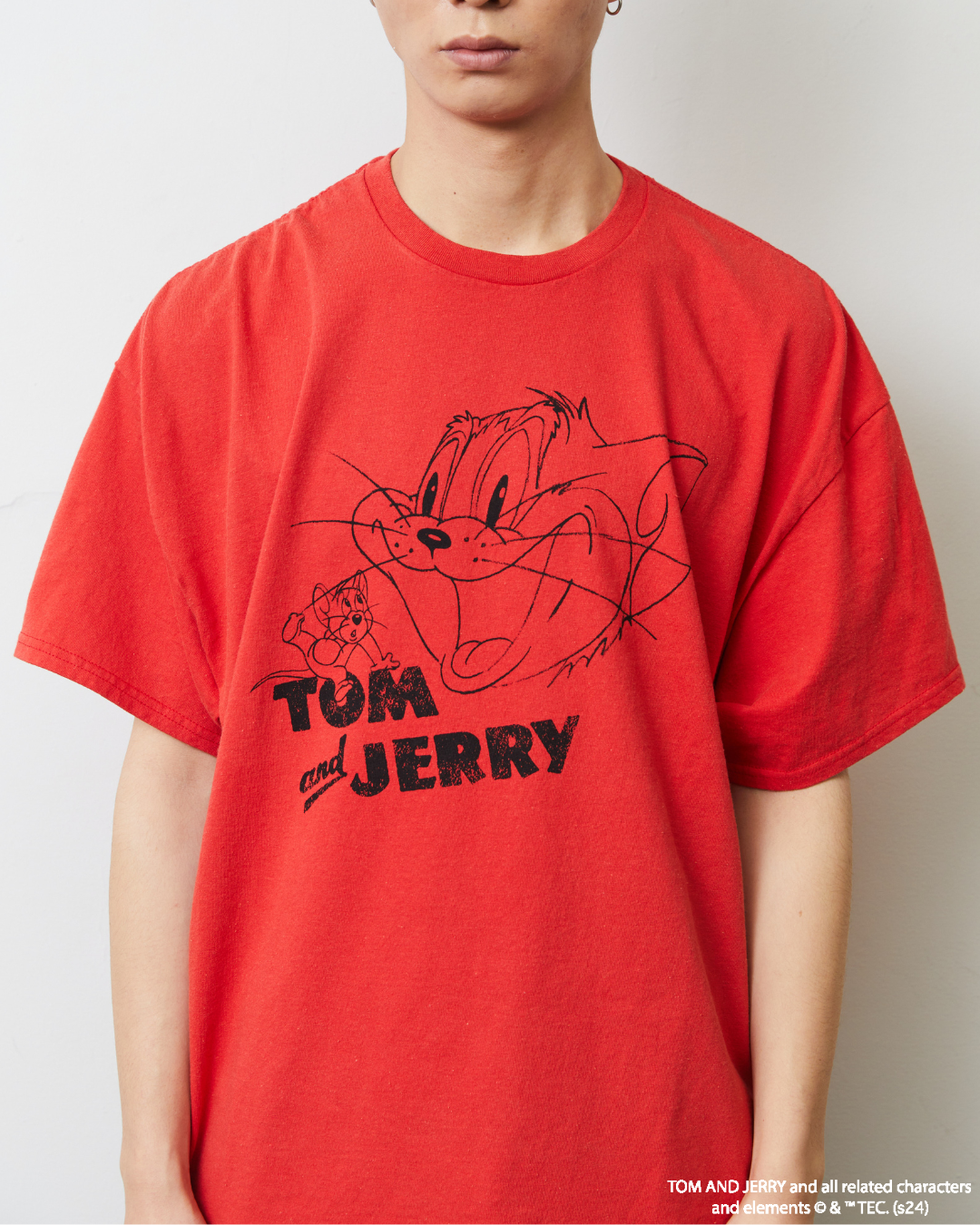 TJ FRONT PRINT TEE RED