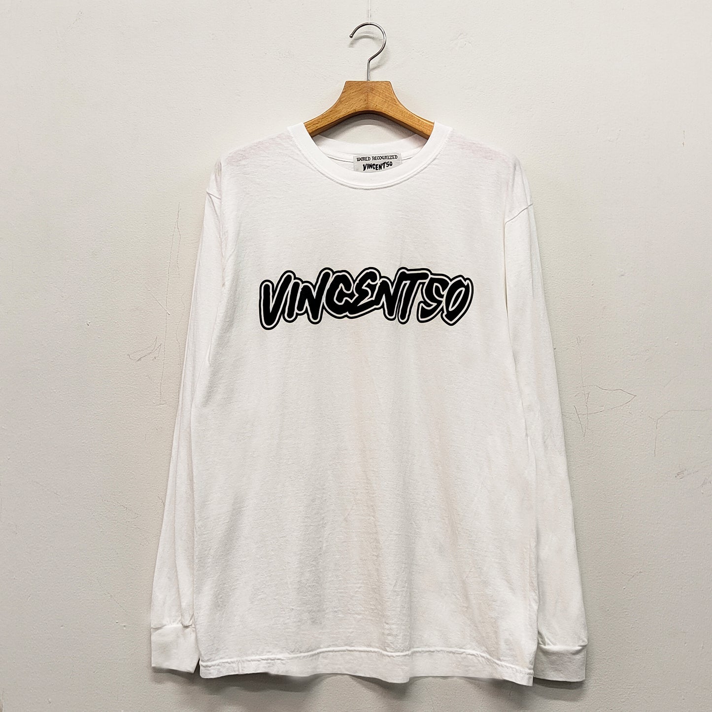 VINCENT50 Original Long Tee#2 WHITE