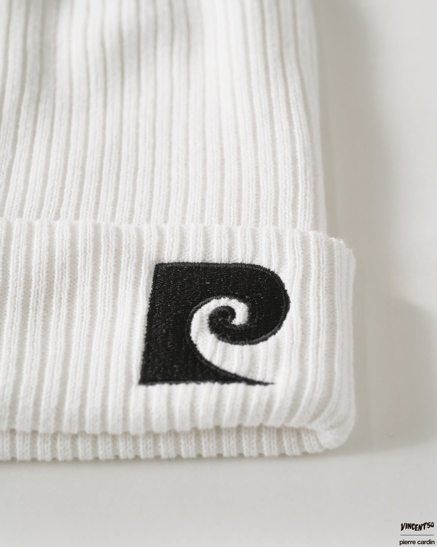 Pierre LOGO KNIT CAP WHITE