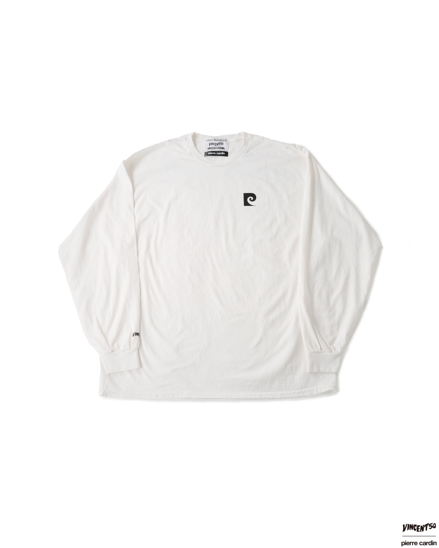 Pierre BACK LOGO LONG TEE WHITE