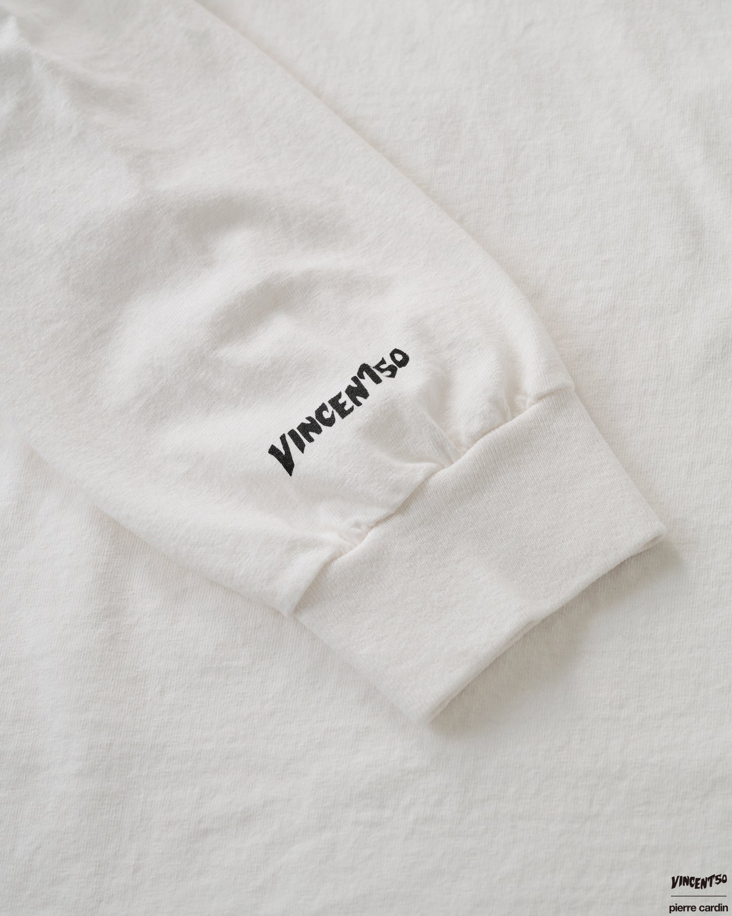 Pierre BACK LOGO LONG TEE WHITE