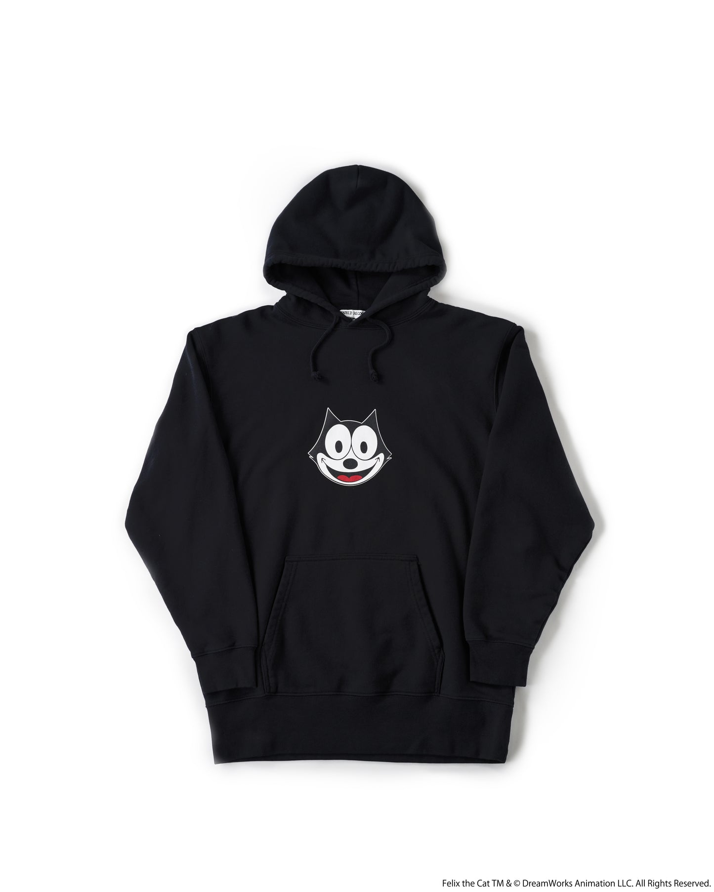 FELIX FRONT PRINT HOODIE BLACK