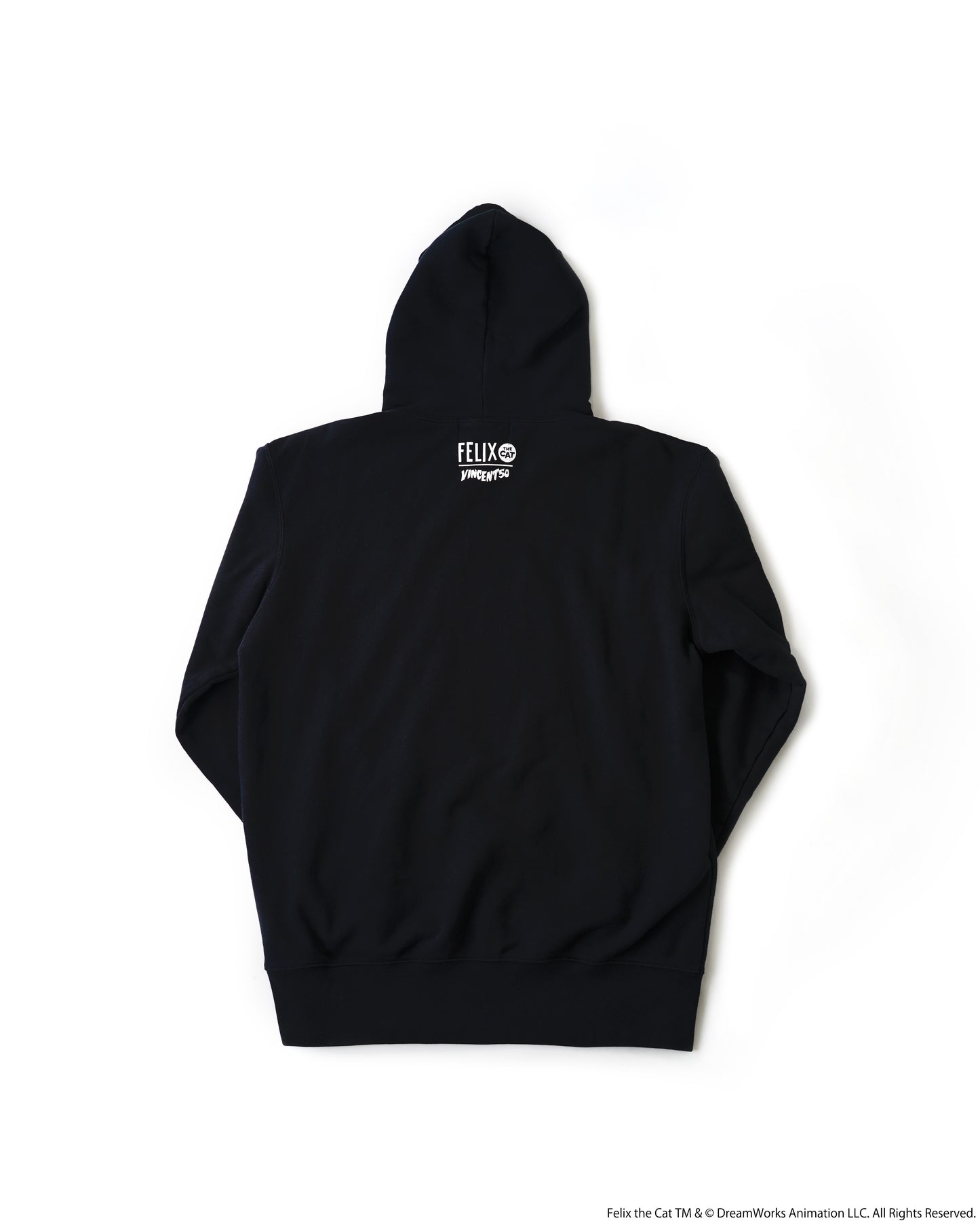 FELIX FRONT PRINT HOODIE BLACK