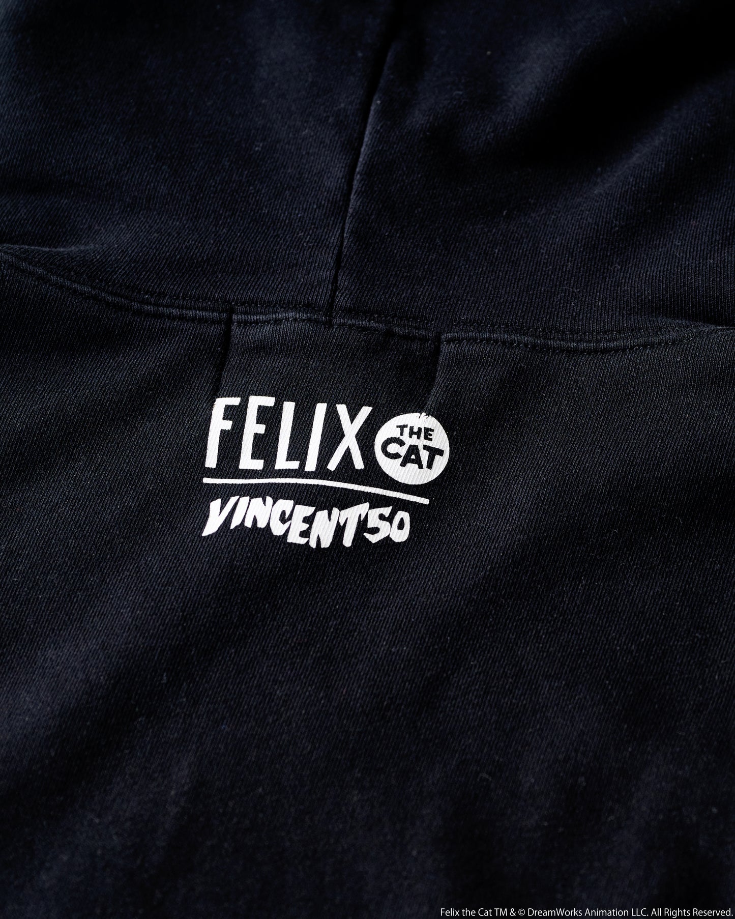 FELIX FRONT PRINT HOODIE BLACK